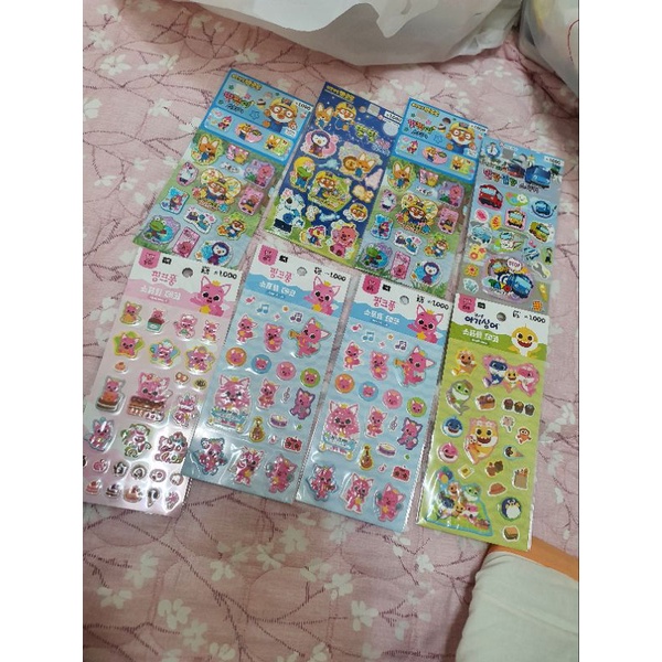 

JASTIP KOREA STICKER PORORO / BABY SHARK / PINKFONG / TAYO