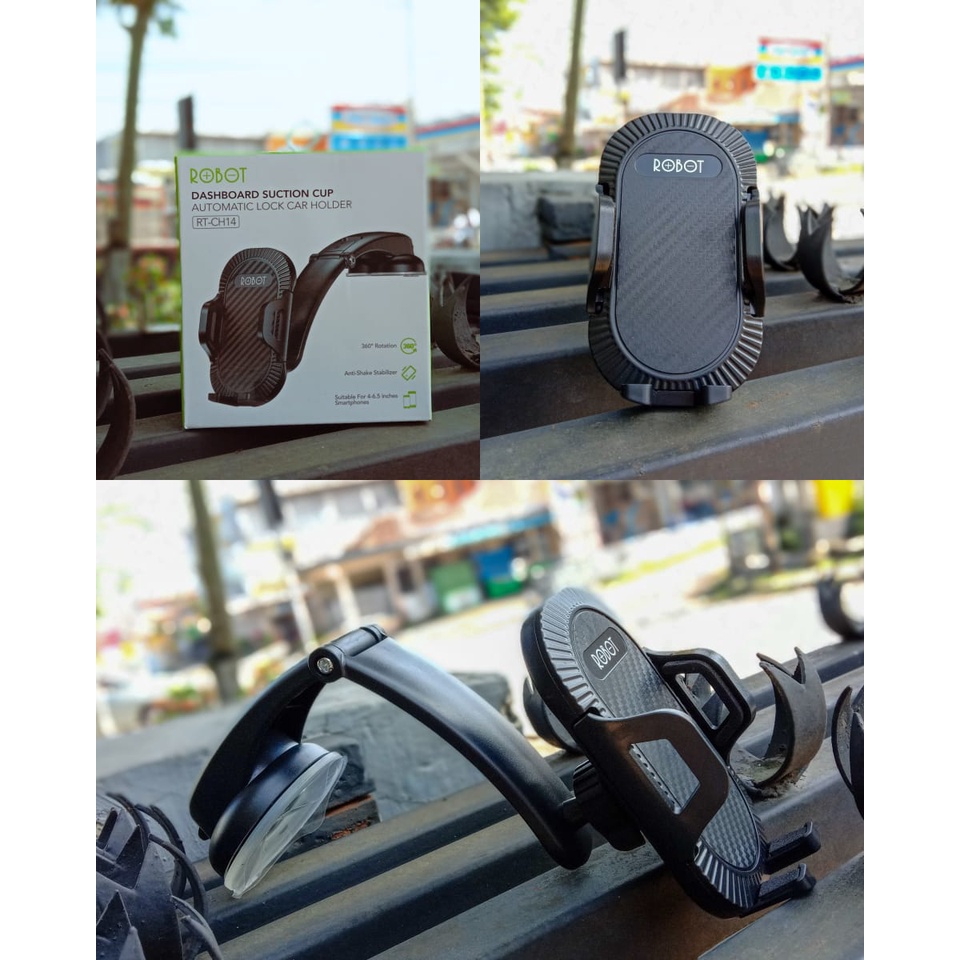 ROBOT Holder HP Mobil RT-CH14 Car Phone Holder Dashboard (new RT-CH12)