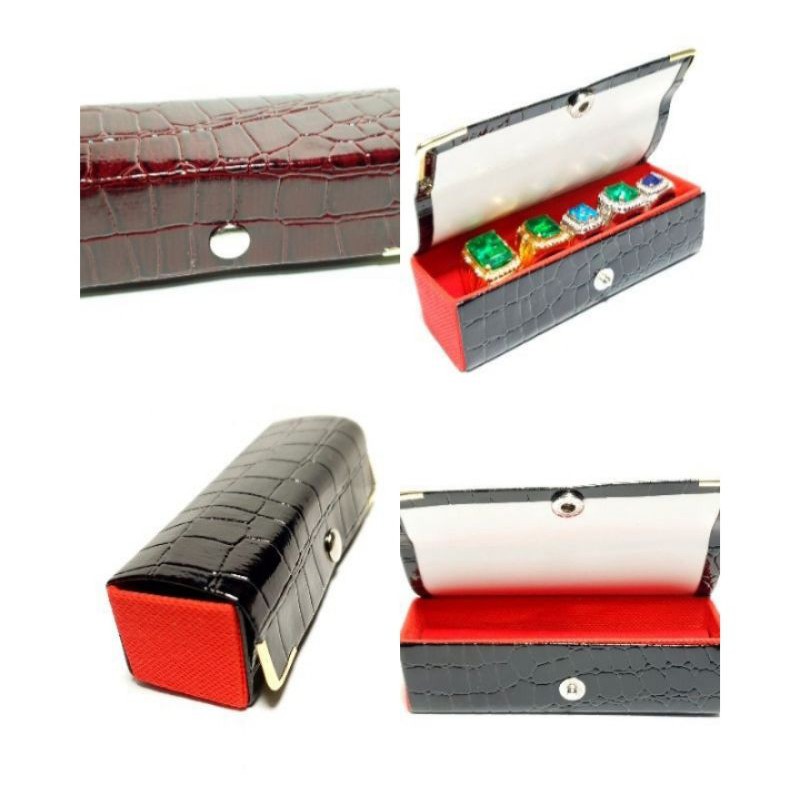 [BISA COD BAYAR DITEMPAT] KOTAK CINCIN BATU AKIK & BATU PERMATA ISI 5 PCS