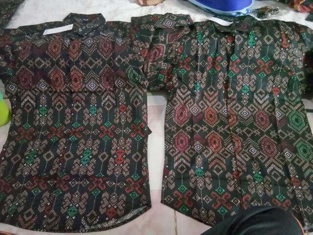 Credomenstore Kemeja Batik Songket Hitam / Kemeja Batik Pria Lengan Panjang / Baju Batik Cowok