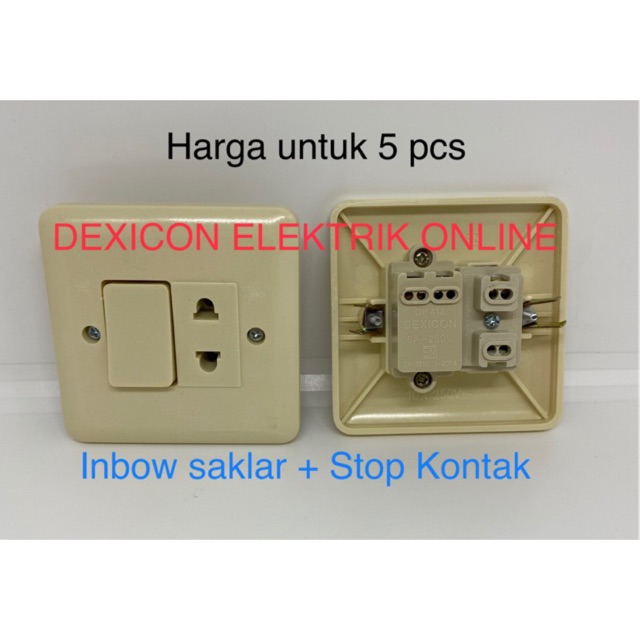 Inbow saklar dwifungsi/inbow saklar + stop kontak/IB saklar murah/inbow saklar murah/ alat listrik