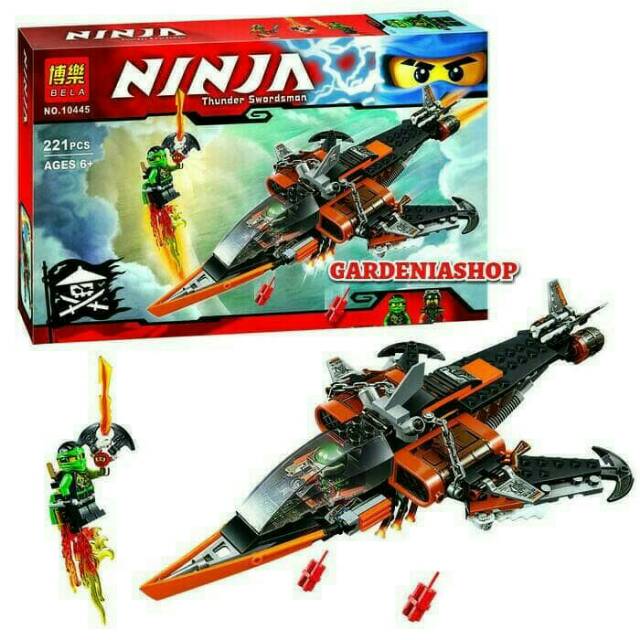 BELA 10445 NINJAGO NINJA PHANTOM SKY SHARK LLOYD FLINTLOCKES DRONE KOLEKSI KADO LEGO MURAH