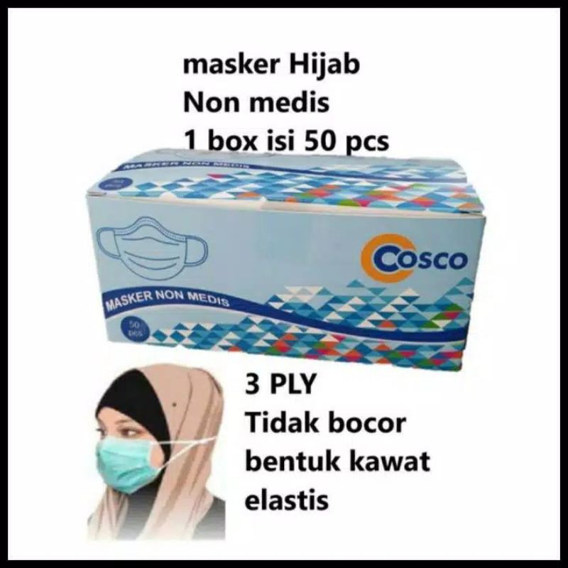 Termurah Cosco Masker Non Medis Earloop dan Headloop