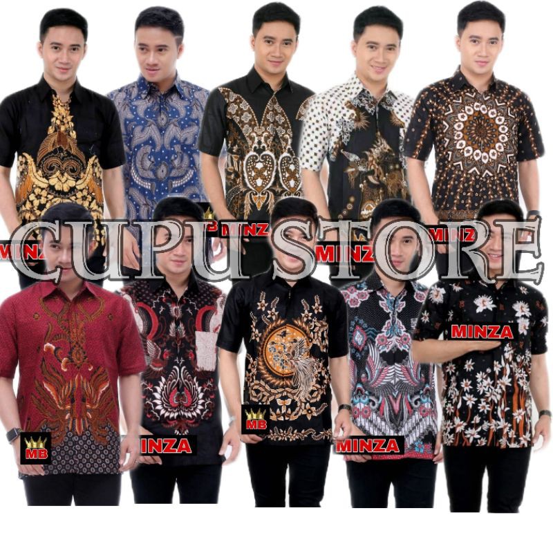 HRB026 Kenongo Hem Kemeja Batik Pria Katun Primis Premium Halus M L XL XXL