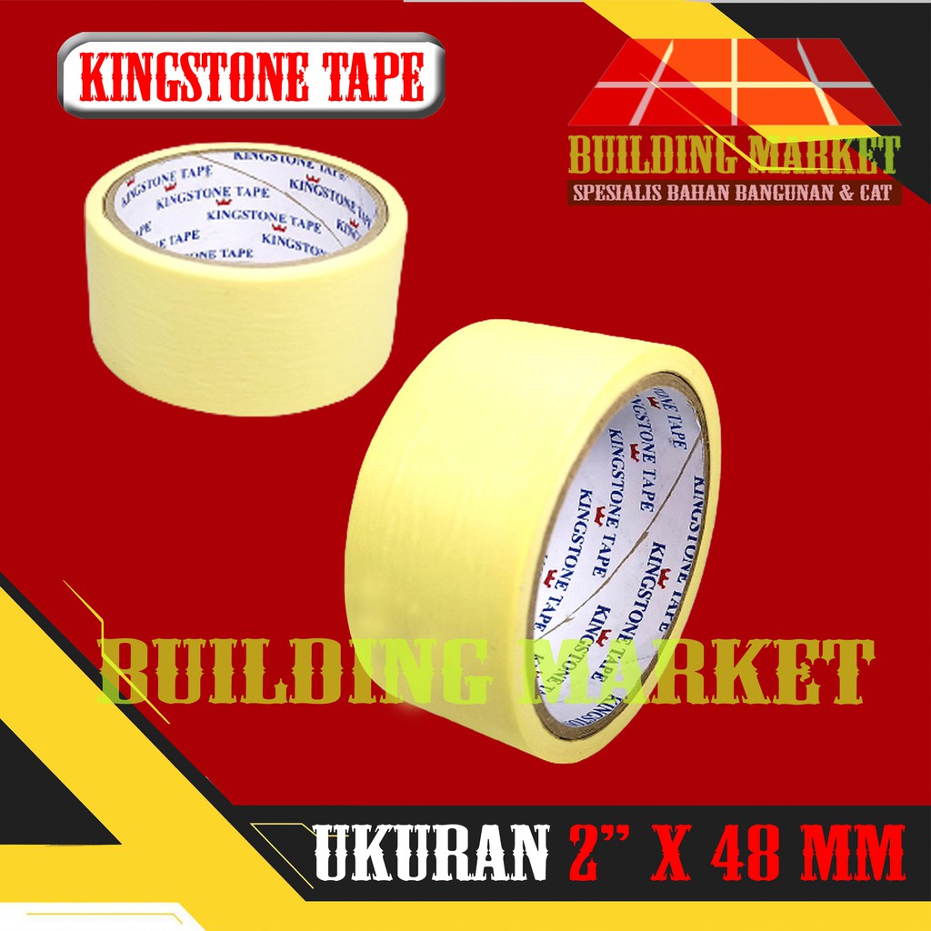 

MASKING TAPE SOLASI KERTAS LEM LAKBAN KERTAS KINGSTONE TAPE 2 INCH