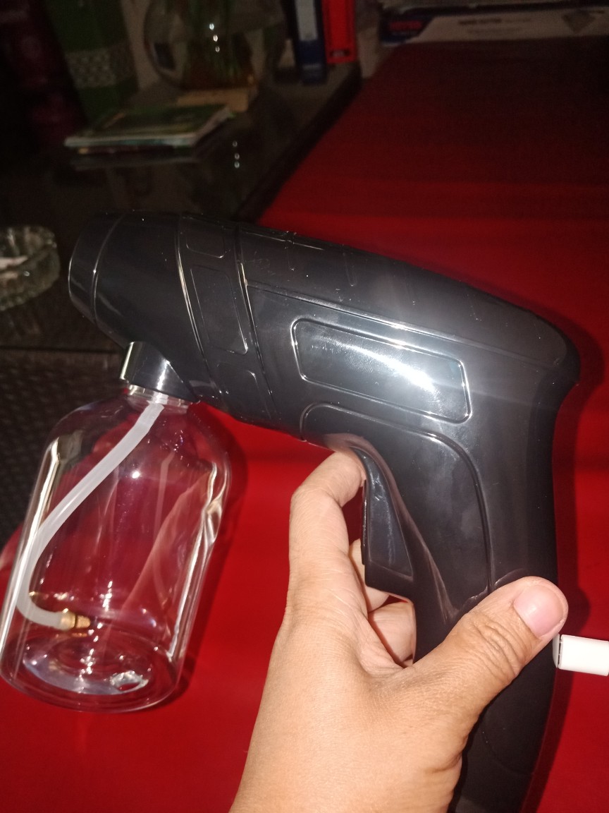 (ready Stock & Fast Shipping > 800ml Mesin Disinfektan Nano Spray Wireless Dengan Lampu Biru