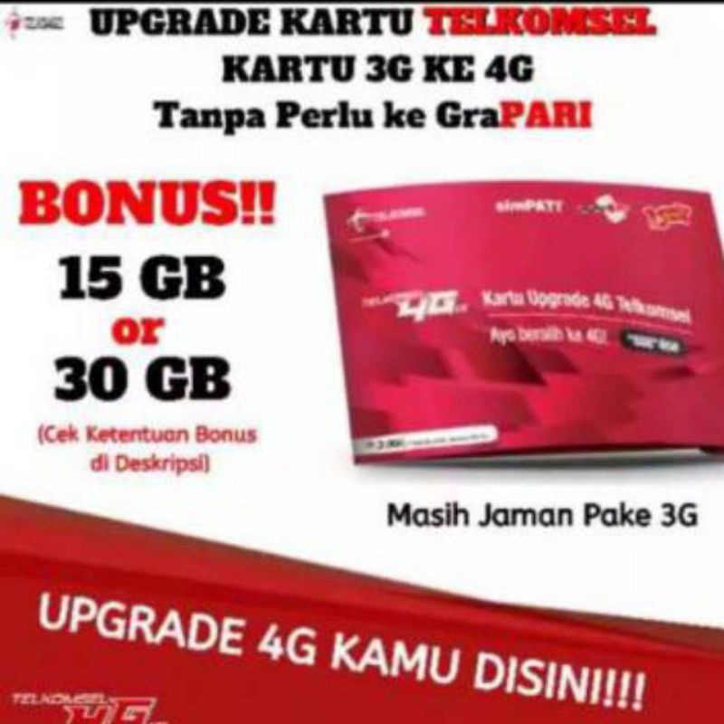UPGRADE TELKOMSEL 3G KE 4G NASIONAL