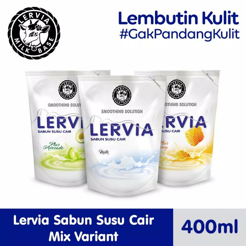 Lervia sabun susu cair 400 ml