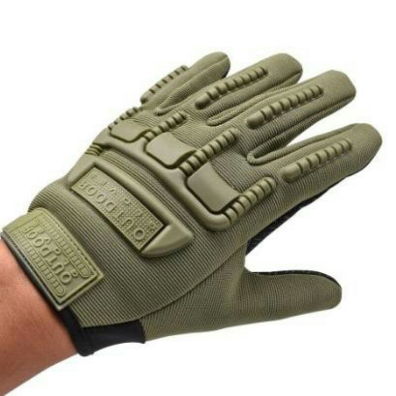 Sarung Tangan Tactical/Sarung Tangan Motor Serat Gloves Full Finger