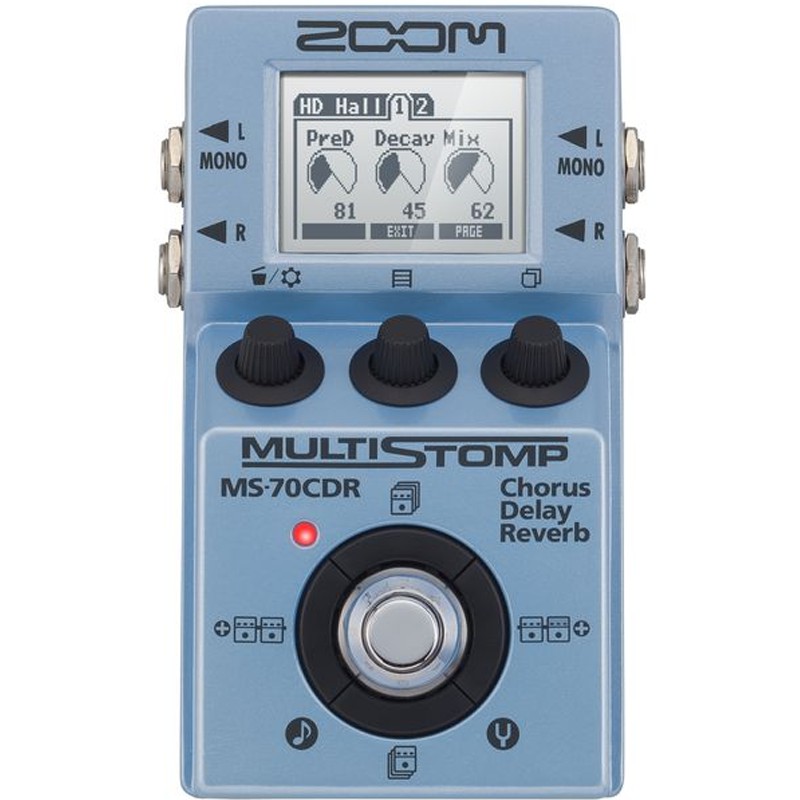 Gitar Efek ZOOM Multi Stomp MS70CDR Chorus Delay Reverb Pedal
