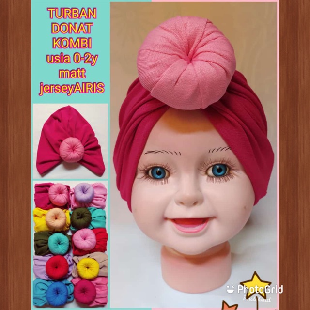 [KODE-DONAT KOMBI] /Turban anak / ciput bayi /topi turban anak