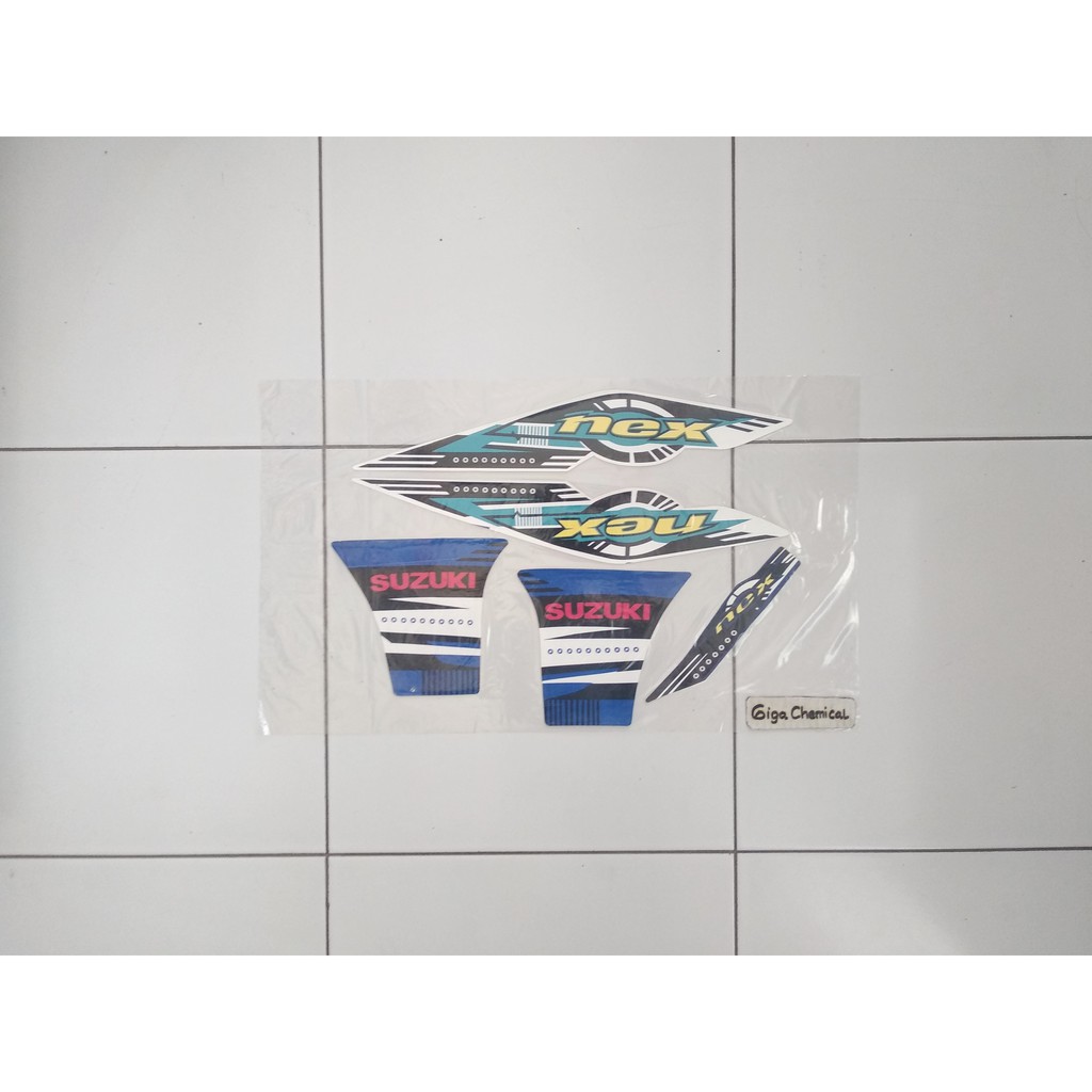 Striping Sticker Lis Suzuki Nex 2012 2013 2014 Putih Biru