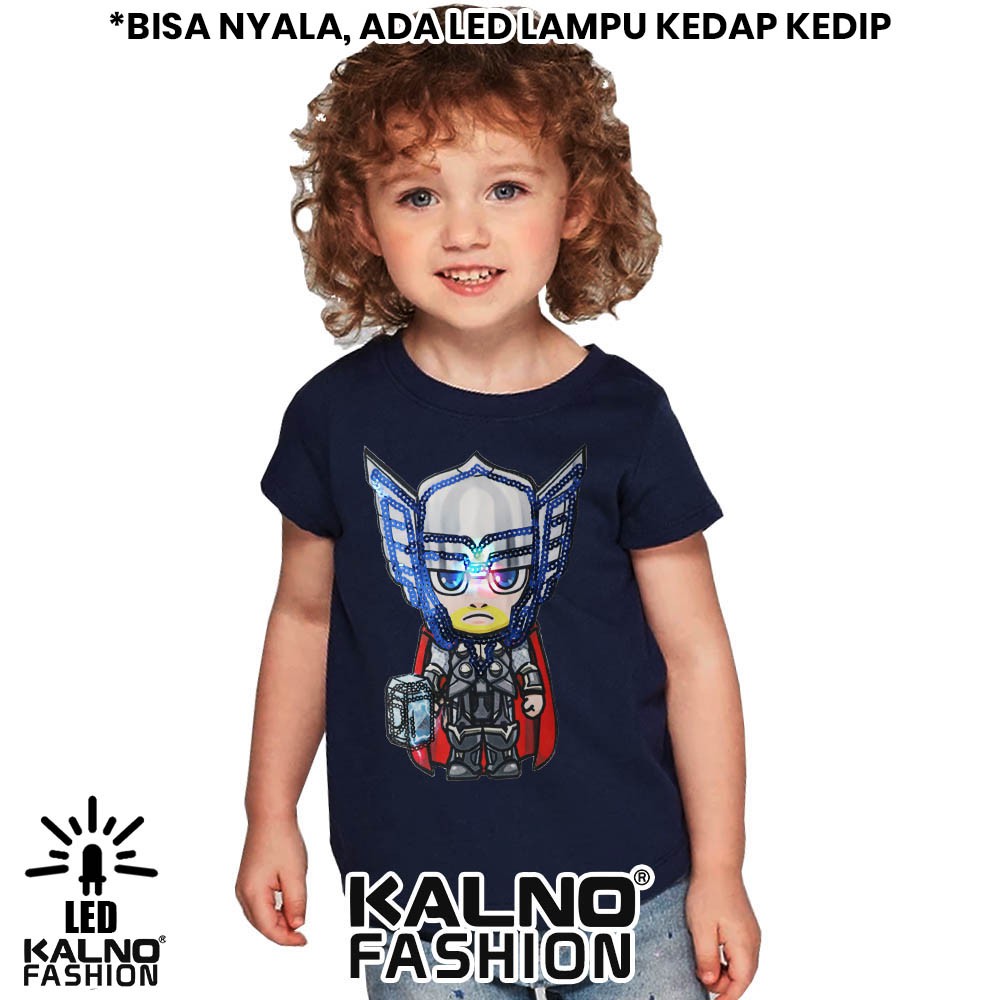 kaos baju anak THR 1 LED umur 1 - 7 tahun bisa nyala - THR KAOS LED KAOS NYALA