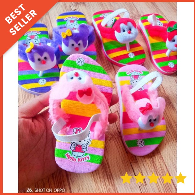 [1-3 TAHUN] Sandal Jepit Anak Perempuan Pelangi Sendal anak cewe / SANDAL BABY KIDS BONEKA / SANDAL PREWALKER BAYI BONEKA