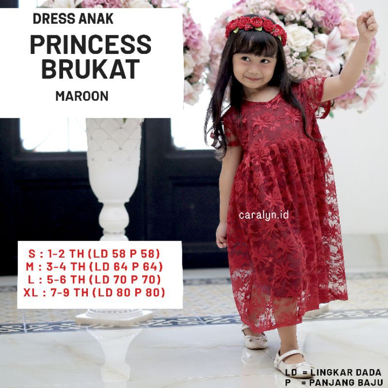 KEBAYA DRESS BRUKAT ANAK PRINCESS