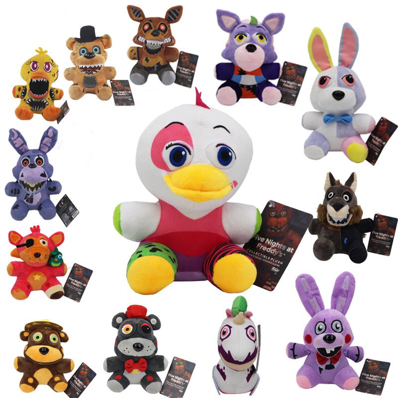 Five Nights at Freddy's Pizza Simulator Rockstar Foxy Buny Bear Wolf Plush Toys