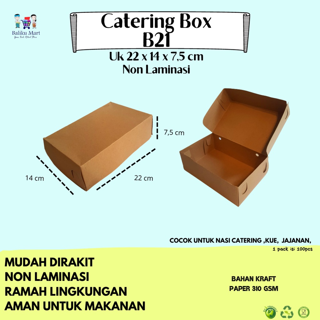 

Box B 21 Bomboloni (22x14x7,5cm) 1 Pack isi 100pcs