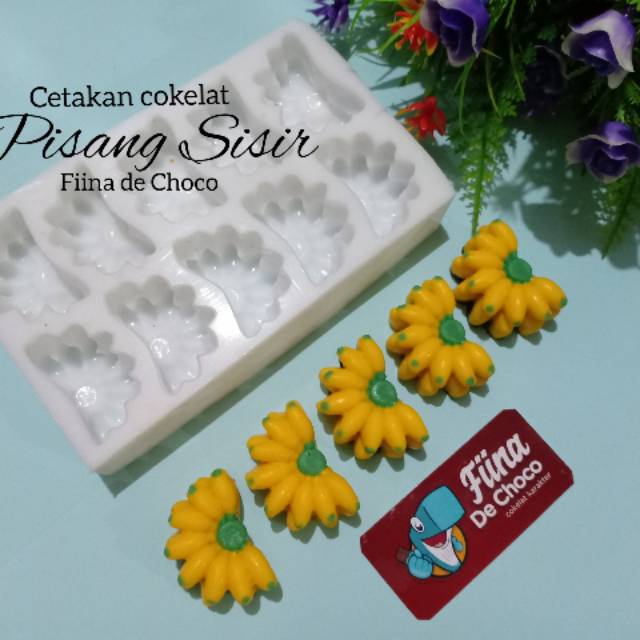 HCM501 Cetakan coklat silikon 'PISANG SISIR'