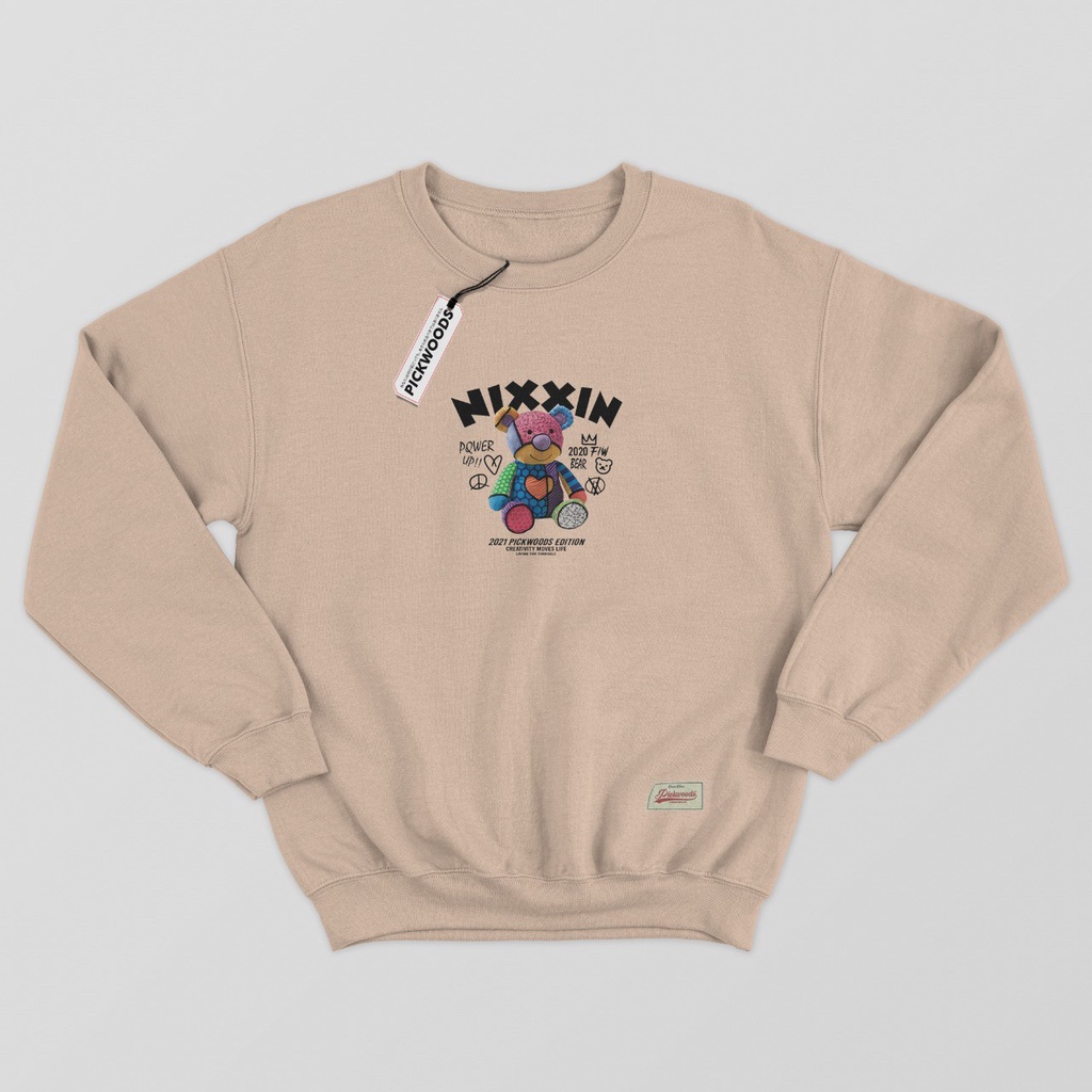 Crewneck Sweatshirt Basic Nixxin // Jaket Sweater Logo Bear Original Quality