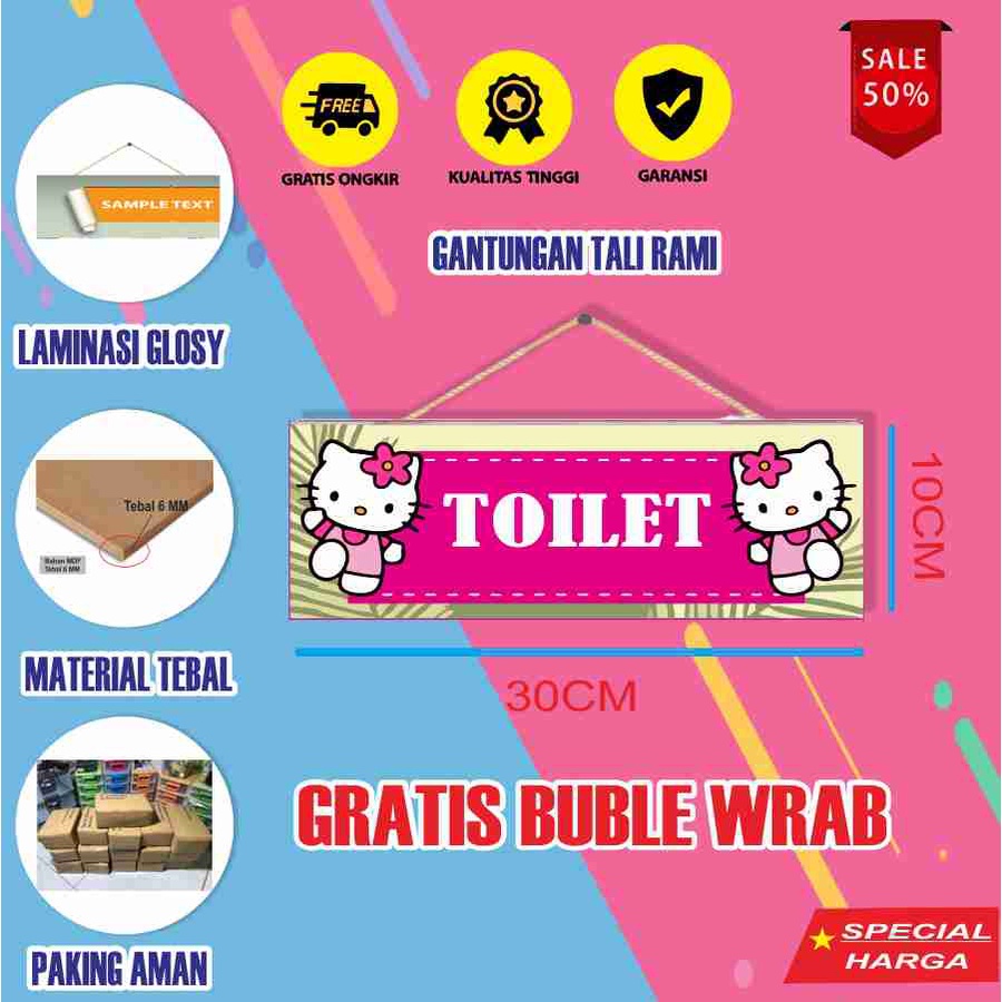 Hiasan Dinding Minimalis Karakter Hello Kitty Lucu Dekorasi Ruangan Kitchen Toilet Murah Grosir Terbaru