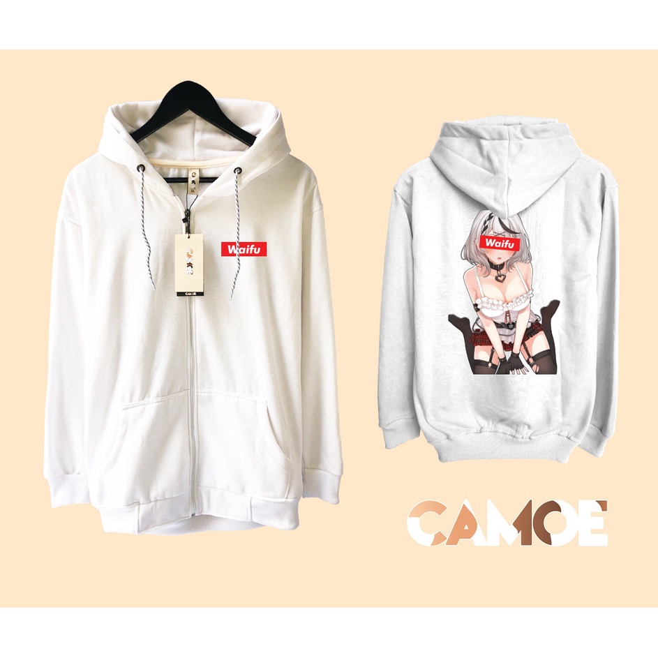 Jaket Hoodie Zipper Anime Waifu Sakamata Chloe Hololive