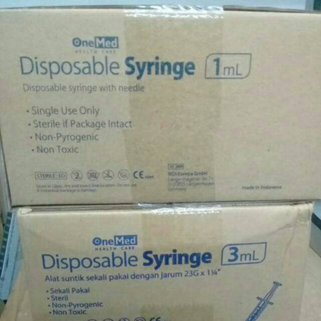 Disp syringe 1cc , 3cc onemed