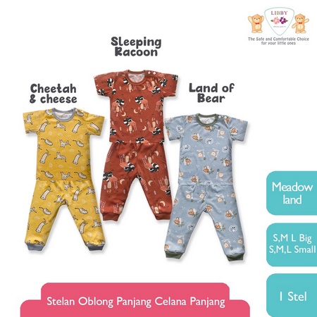 Libby Setelan Baju Pendek Celana Panjang SML Kc Pundak  VLP