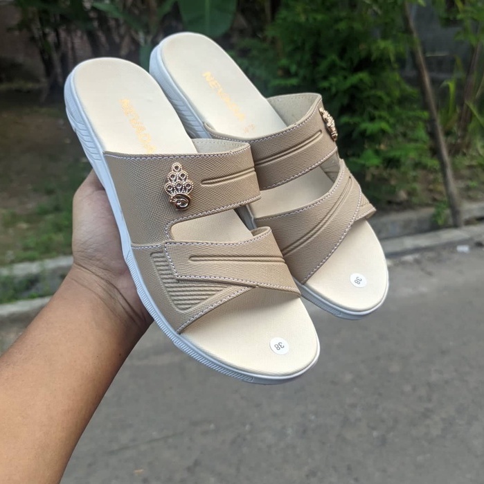 NEVADA - SANDAL FLAT WANITA SENDAL SLIDE SANTAI WANITA SLOP RINGAN SANDAL CEWEK NEVADA TERBARU