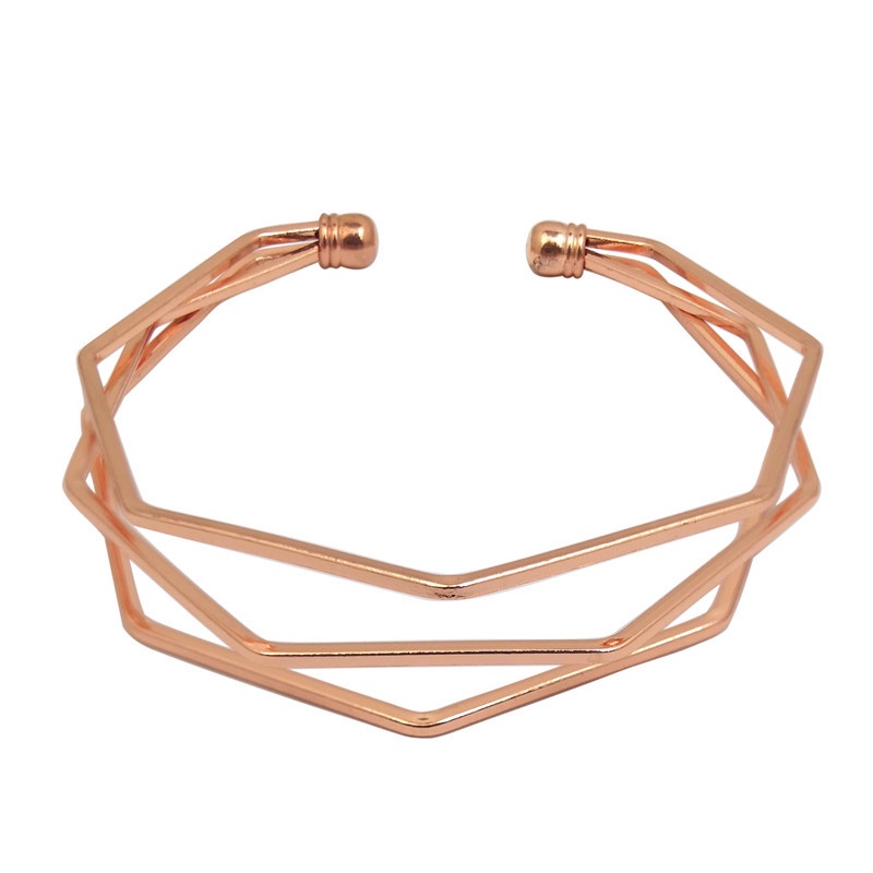 Three-line Three-dimensional Five-layer Water Chestnut Irregular Bracelet Minimalist Couple Bracelets