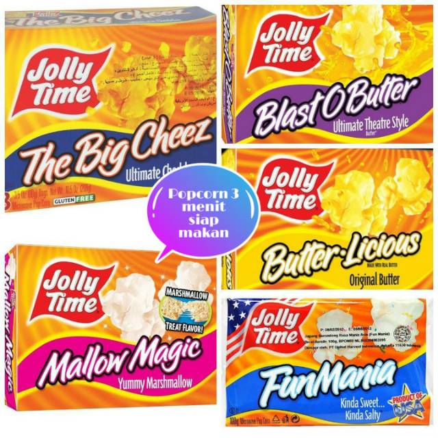 Jual SNACK INSTAN POP CORN JOLLY TIME BUAT POPCORN SENDIRI DI RUMAH