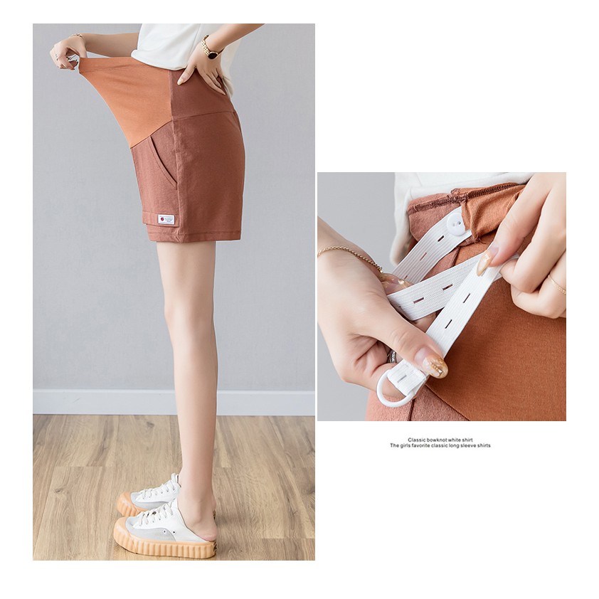 Hyren.id P21 Celana Pendek Hamil Santai Katun Import Pakaian Fashion Short Pants Maternity