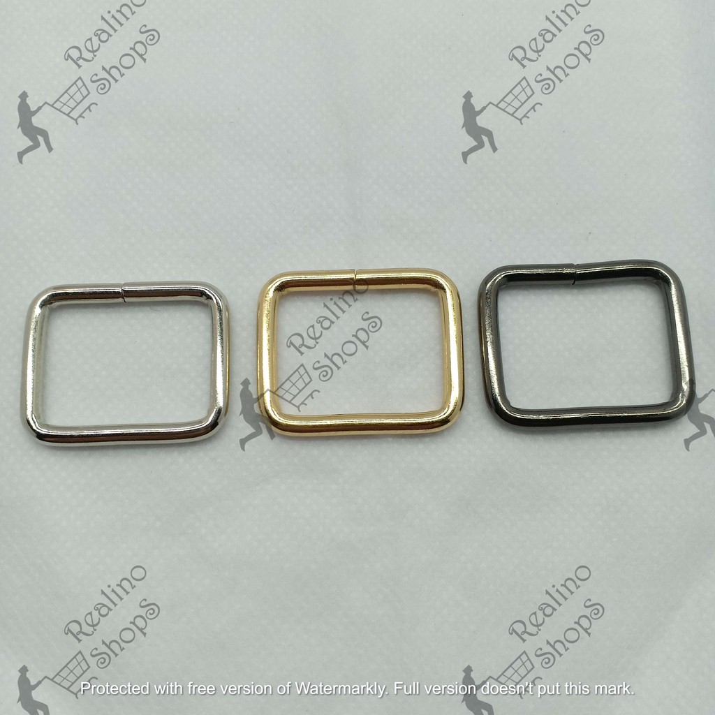 RING KOTAK TAS - 2.5CM EMAS MUDA (KUALITAS B)