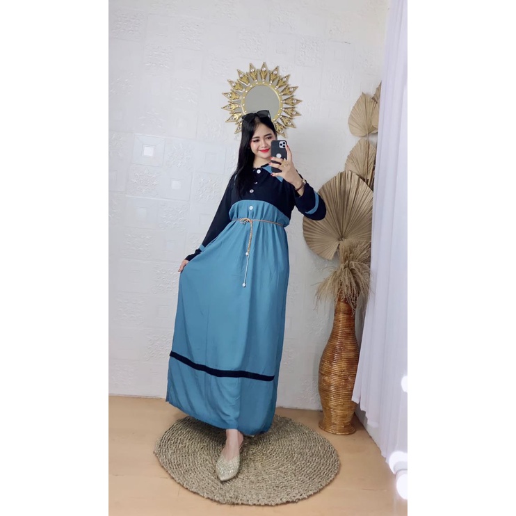 Daster Marimar Polos Kancing || Dress Wanita Ruflle || Baju Wanita Busui || Homedress