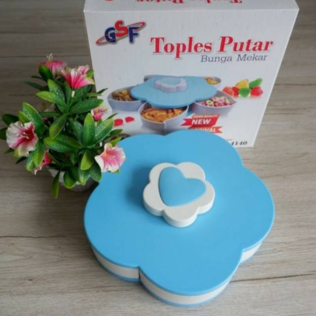 Toples Putar Bunga Mekar GSF 4140 GSF4140 Toples Lebaran Unik bunga