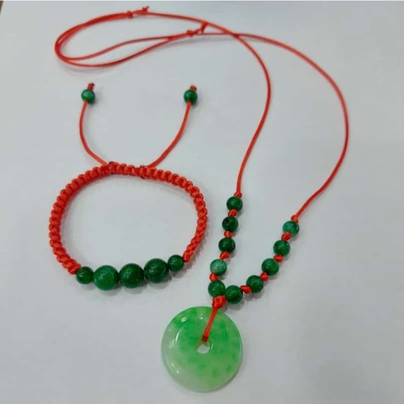 Gelang Dan Kalung Batu Giok Asli Batu Alam  - Gemstone