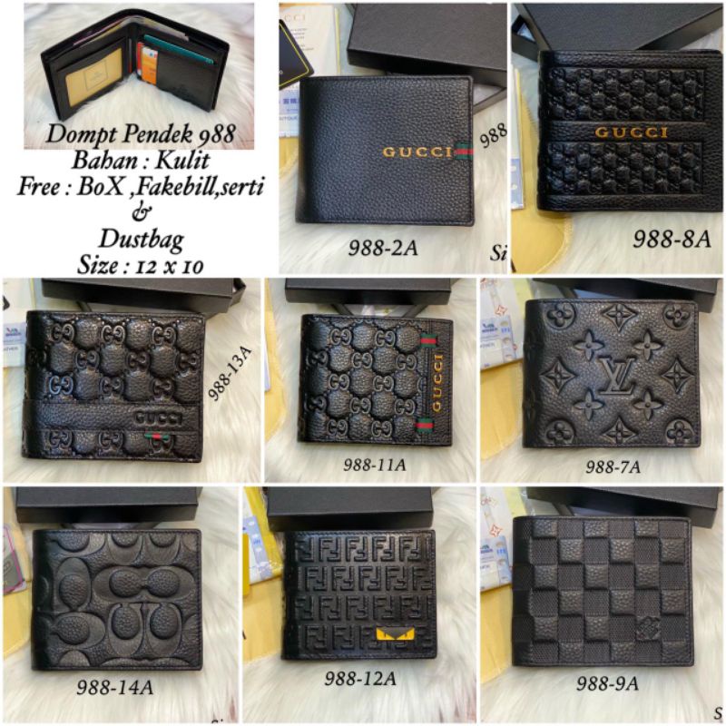 Dompet Pendek Kulit 988 Import Highquality