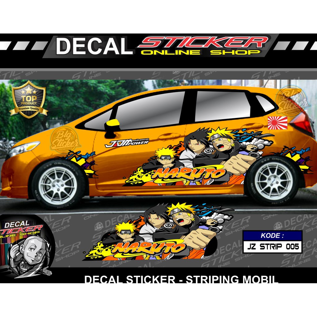 STIKER MOBIL BRIO, JAZZ, AGYA, AYLA, DATSUN, STIKER MOBIL KARAKTER
