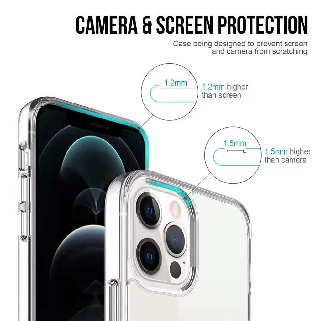 Case akrilik iPhone 14, 14 Pro/Max, 13, 13 Pro/Max 12, 12 Pro/Max 11, 11 Pro/Max Xr, X/Xs Max Magsafe Anti crack case aklirik clear anti shock