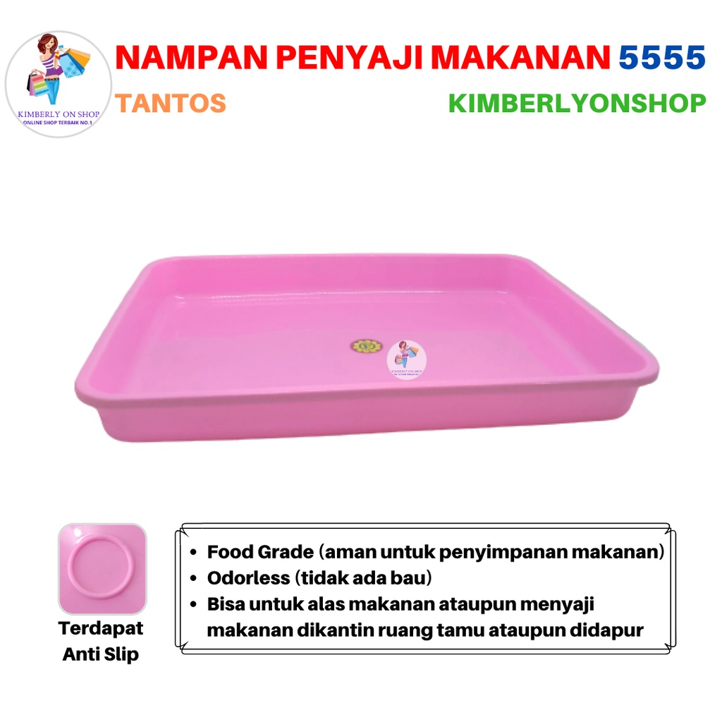 Nampan Plastik Segi Serbaguna Nampan Penyaji Makanan Tantos 5555