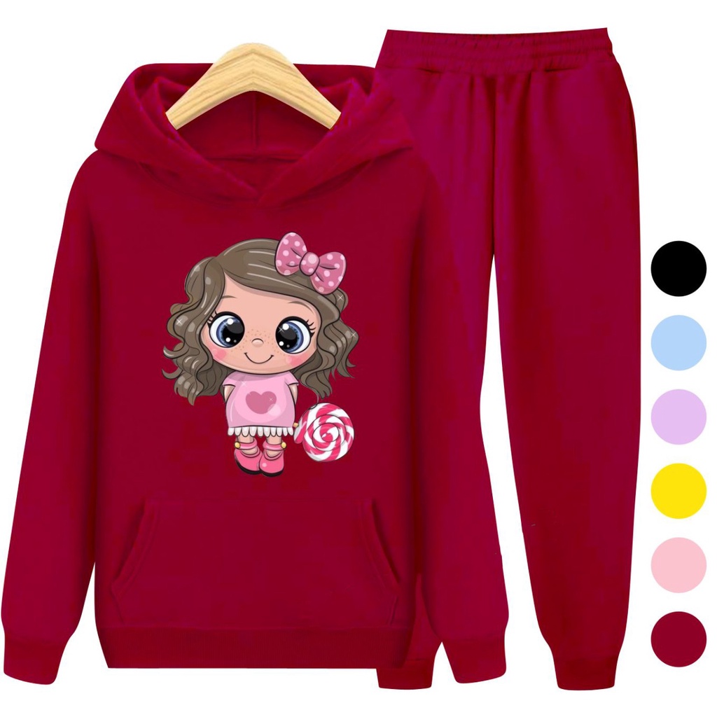 Setelan Anak Sweater Hoodie Anak LOLIPOP | Baju Anak Perempuan Ukuran Anak-Remaja-Dewasa