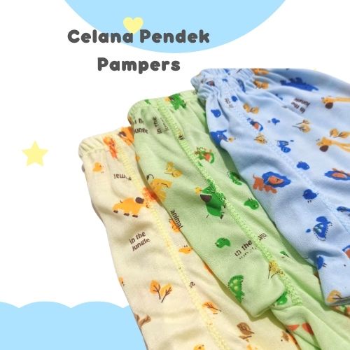 3 pcs Celana Bayi Pendek Pampers / Celana Bayi Diapers