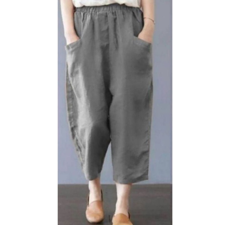 CELANA WANITA KULOT WILLOW PANTS  BAWAHAN  KEKINIAN-Abu