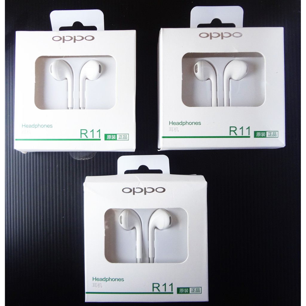 Handsfree OPPO F9 Type R11 Original 100% Earphones Headphones Headset