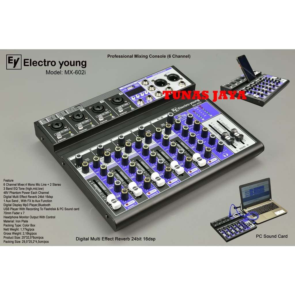 MIXER AUDIO ELECTRO YOUNG MX602I ORIGINAL MIXER ELECTRO YOUNG MX602 I MX 602