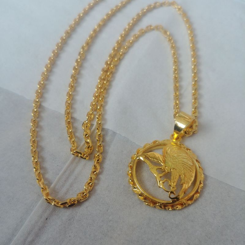 Kalung Papua Cendrawasih Lapis Emas Gold