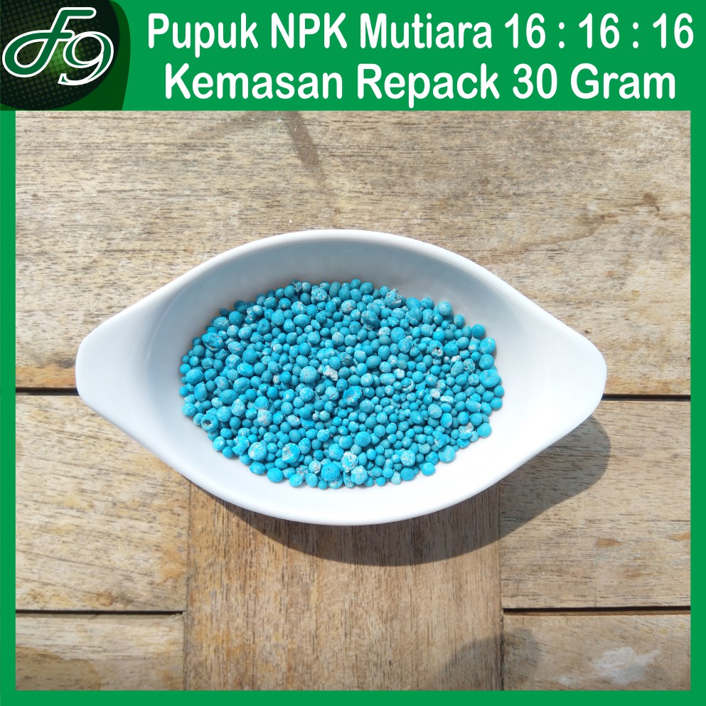 Pupuk NPK Mutiara 16 16 16 Nutrisi Tanaman Sayuran &amp; Buah Repack 30 gram