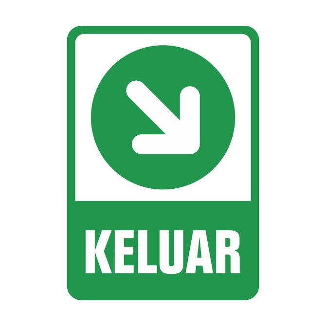 

Rambu Petunjuk Keluar (Hijau) 50cm x 35cm Plat Alumunium 1.2mm