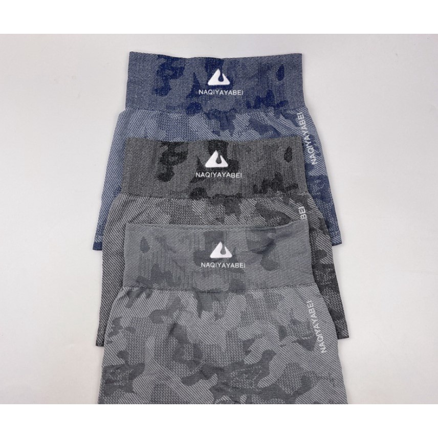 Celana legging ketat pendek pakaian dalam wanita yoga sport gym spandex high waist dalaman bawahan-Legging Camo