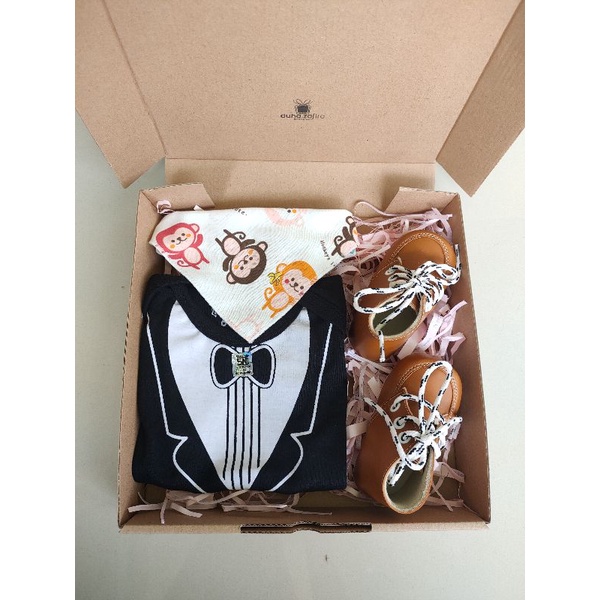Duha Zafira Hampers bayi/ gift baby born/ baju bayi/ jumper baby girl/ kado lahiran/ kado ultah anak/ gift set/ set baju bayi/ gift box/ Hampers baby girl/ hadiah lahiran/ kado unik ini-Dasi Boy