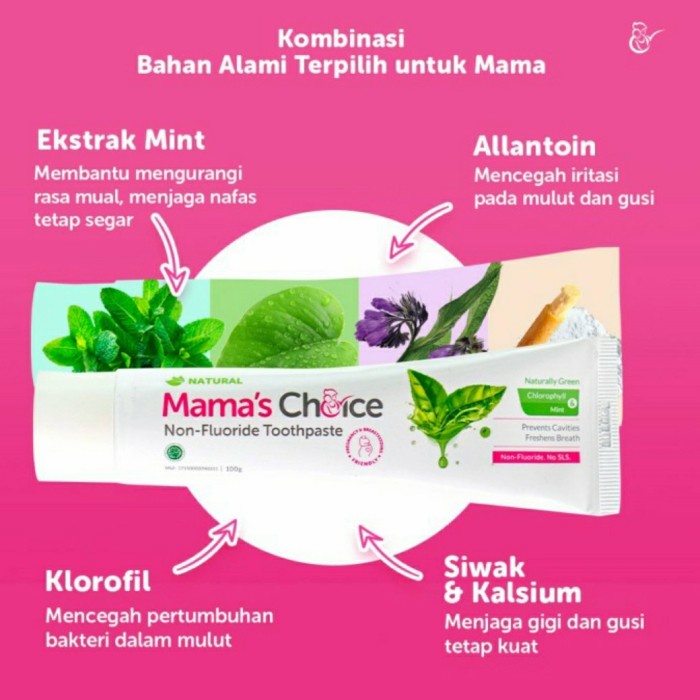 MAMA'S CHOICE Natural Toothpaste 100gr Pasta Gigi Ibu Hamil Menyusui